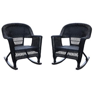 Wayfair Wicker Rocking Chairs   Outdoor Burtch Rocking Wickerrattan Chair With Cushions Set Of 2 